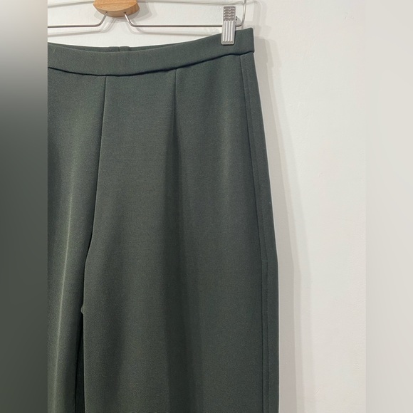 Chico’s Design Pull Up Pants Dark Green High Rise Straight Leg size 2 - Picture 3 of 9